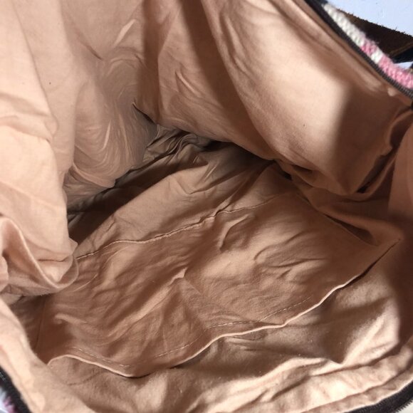 Oversized, large 'carpet' or tapestry style bag with pompoms - Picture 11 of 13